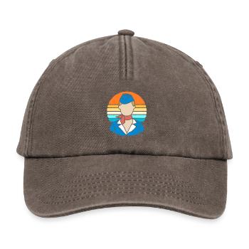 Stewardess Flight Attendant - Relaxed Vintage Cap - vintage brown - Front
