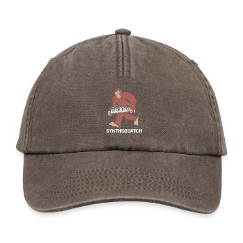 Djing Label Keyboard DJ - Relaxed Vintage Cap - Vintage Braun - Vorne