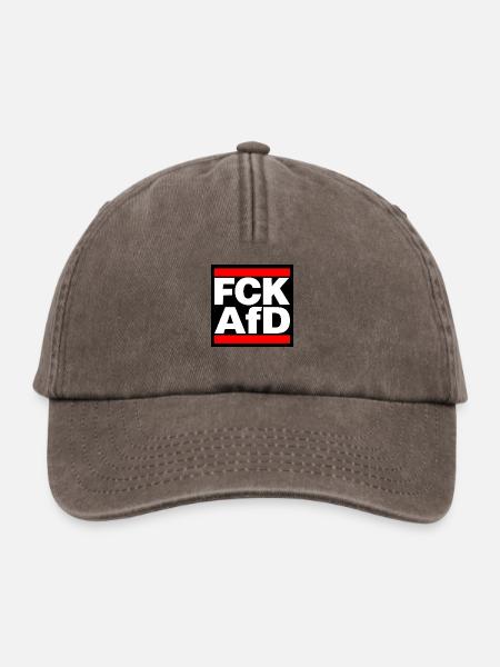 FCK AfD! red - Relaxed Vintage Cap - Vintage Braun