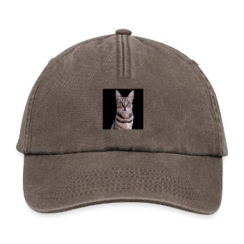 Katze Katzen - Relaxed Vintage Cap - Vintage Braun - Vorne