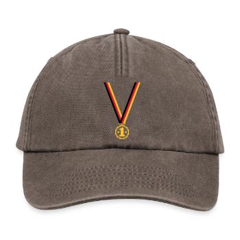 Medaille Platz 1 - Relaxed Vintage Cap - Vintage Braun - Vorne