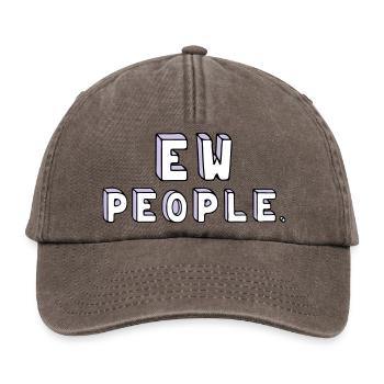 Menschen sind doof. - Relaxed Vintage Cap - Vintage Braun - Vorne