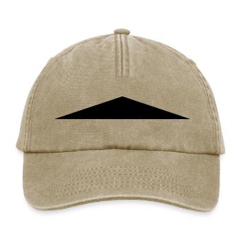Gleichschenkliges Dreieck // flach - Relaxed Vintage Cap - Vintage Beige - Vorne