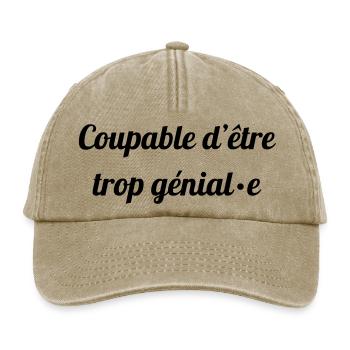 trop genial - Casquette vintage décontractée - beige vintage - Devant