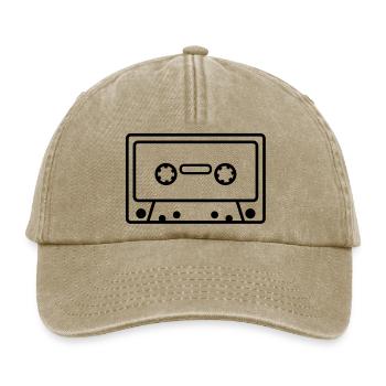 Cassette tape music - Relaxed Vintage Cap - vintage beige - Front