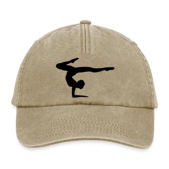 Turnerin turnen Bodenturnen Kustturnen Gymnastic - Relaxed Vintage Cap - Vintage Beige - Vorne