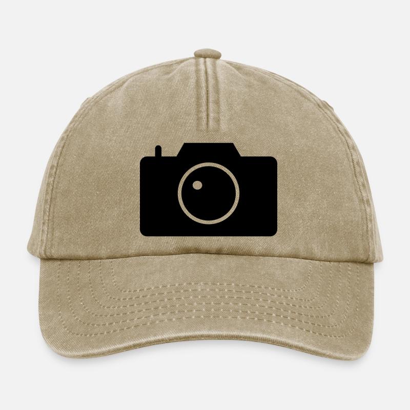 camera - Relaxed Vintage Cap - vintage beige