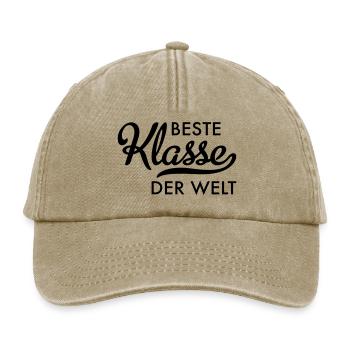 Beste Klasse der Welt - Relaxed Vintage Cap - Vintage Beige - Vorne