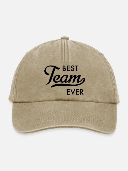 Bestes Team - Relaxed Vintage Cap - Vintage Beige