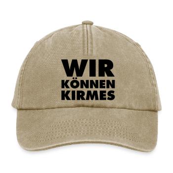 wir-können-kirmes - Relaxed Vintage Cap - Vintage Beige - Vorne