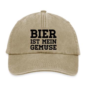 Beer is my vegetables - Relaxed Vintage Cap - vintage beige - Front