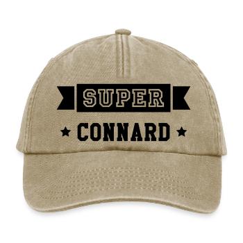 Connard / Connasse / Insulte / Con / Vulgaire - Casquette vintage décontractée - beige vintage - Devant