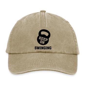 Keep On Swinging? - Relaxed Vintage Cap - Vintage Beige - Vorne