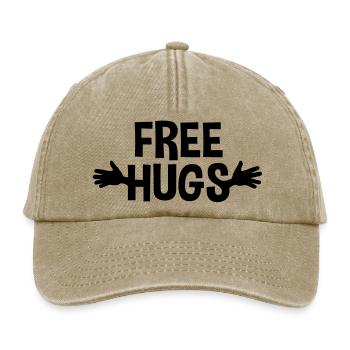Free Hugs - Casquette vintage décontractée - beige vintage - Devant