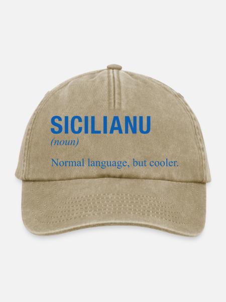 Sicilian language Sizilianisch - Relaxed Vintage Cap - Vintage Beige