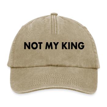 Not my king - Relaxed Vintage Cap - vintage beige - Front
