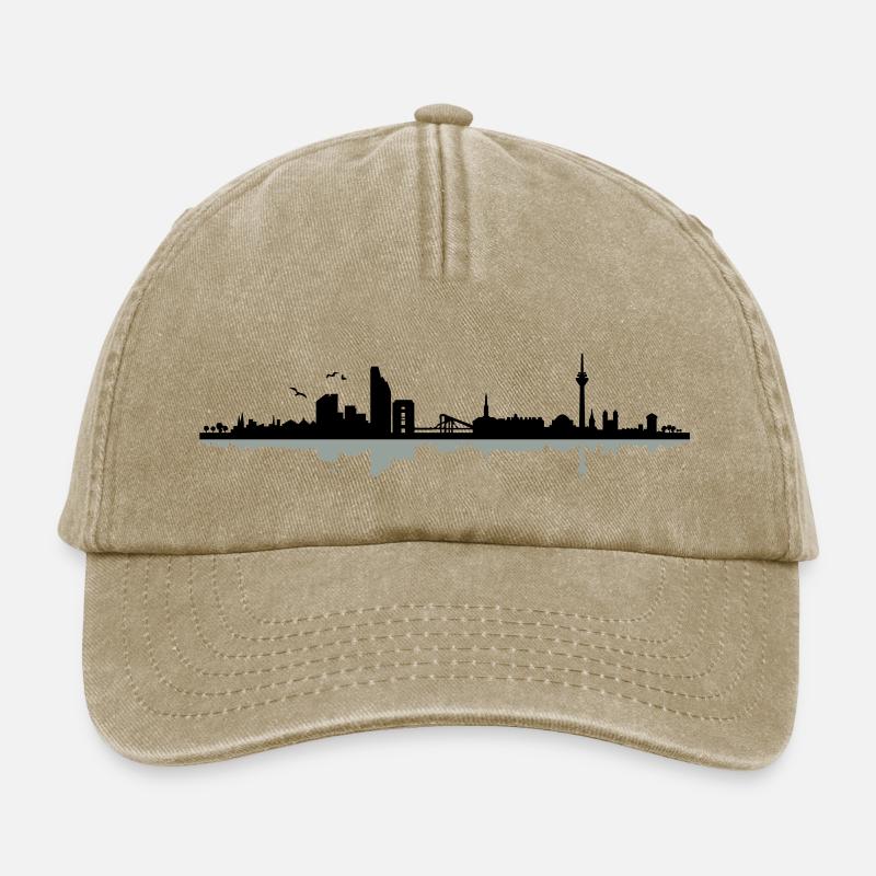 Düsseldorf Skyline - Relaxed Vintage Cap - Vintage Beige