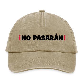 No Pasaran - Sie kommen nicht durch! - Relaxed Vintage Cap - Vintage Beige - Vorne