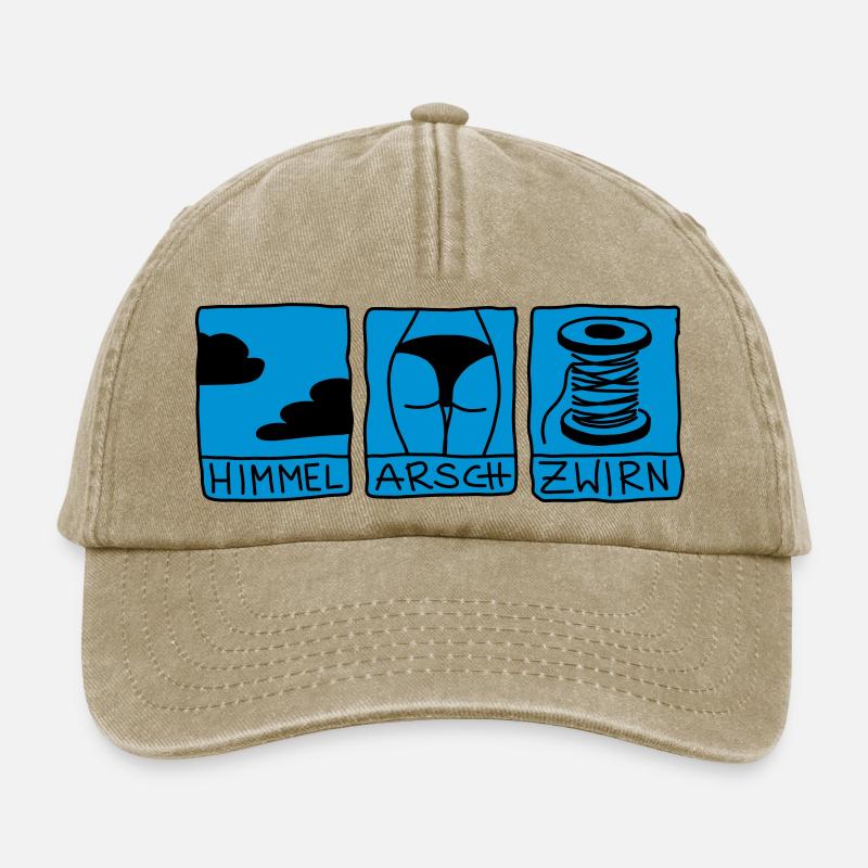 le ciel, le cul et le fil - Casquette vintage décontractée - beige vintage