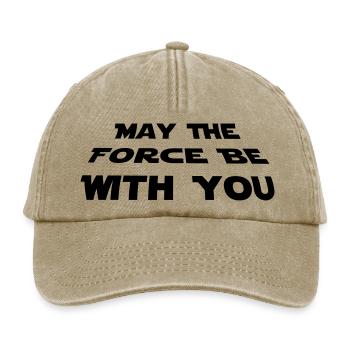 may the force be with you - Star Wars quotation - Relaxed Vintage Cap - vintage beige - Front