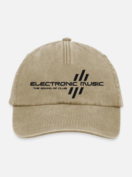 Elektronische Musik - Relaxed Vintage Cap - Vintage Beige
