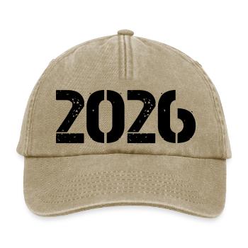 2026 - Casquette vintage décontractée - beige vintage - Devant