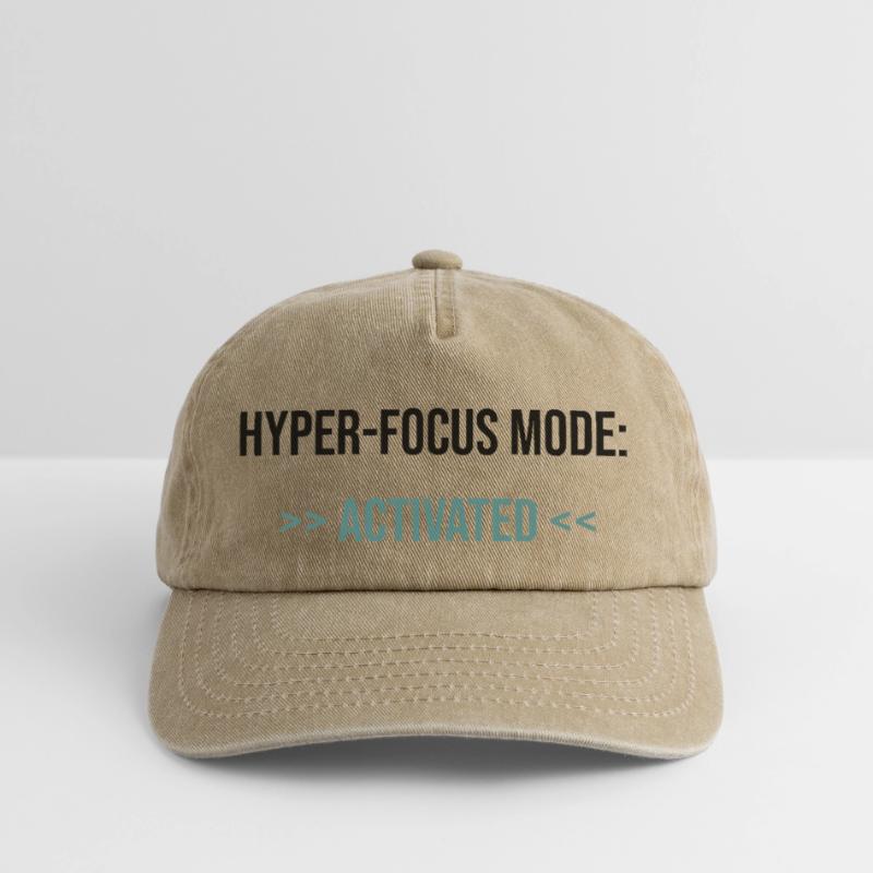 Mode Hyper-Focus : Activé - Déclaration Casquette vintage décontractée