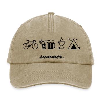 summer. - Relaxed Vintage Cap - Vintage Beige - Vorne