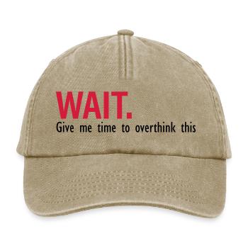 Zeit zu überdenken - Relaxed Vintage Cap - Vintage Beige - Vorne