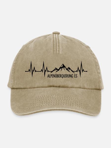 Alpenüberquerung E5 - Relaxed Vintage Cap - Vintage Beige