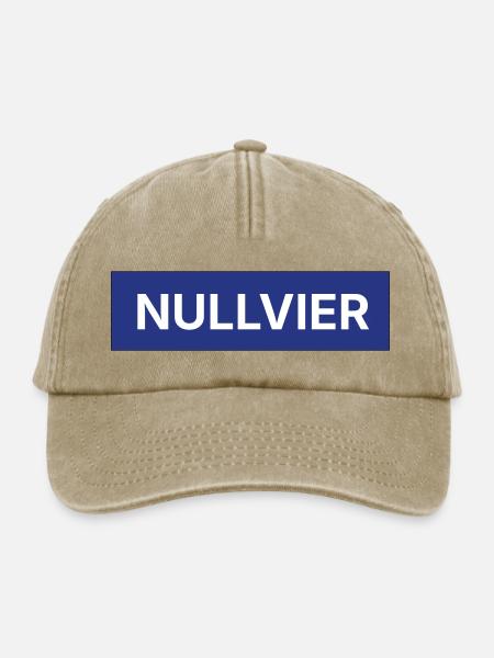 Nullvier Boxlogo - Relaxed Vintage Cap - Vintage Beige