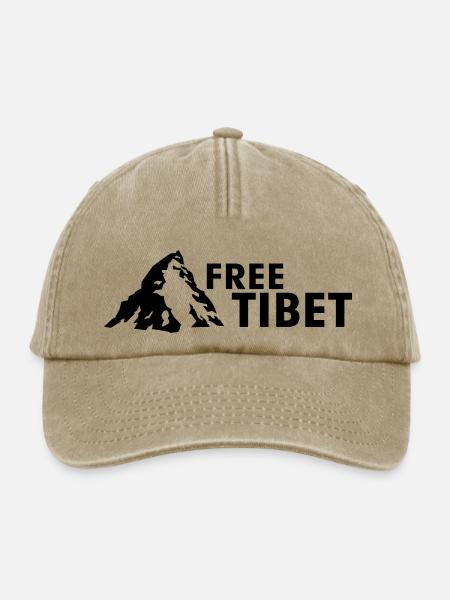 Free Tibet - Relaxed Vintage Cap - Vintage Beige