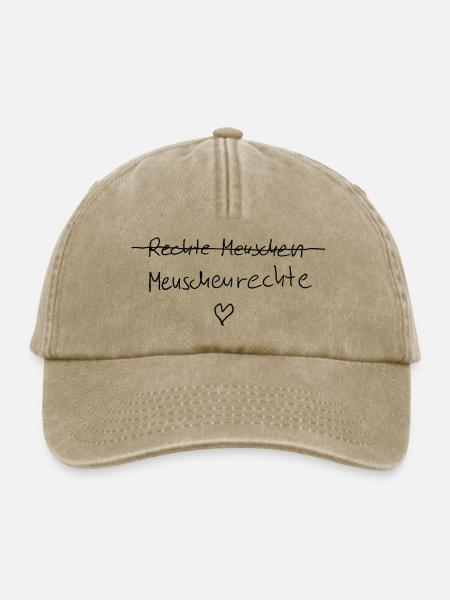 Menschenrechte statt rechter Menschen - Relaxed Vintage Cap - Vintage Beige