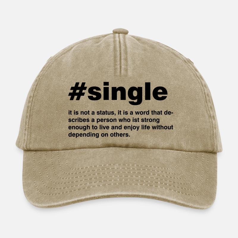 Single is emergency a status - Relaxed Vintage Cap - vintage beige
