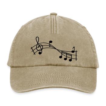 musik - Relaxed Vintage Cap - Vintage Beige - Vorne