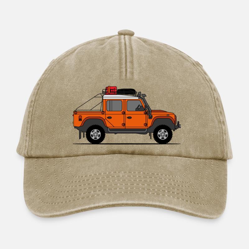 Defender Double Cab Offroad Orange - Casquette vintage décontractée - beige vintage