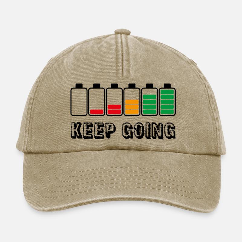keep going - Relaxed Vintage Cap - vintage beige
