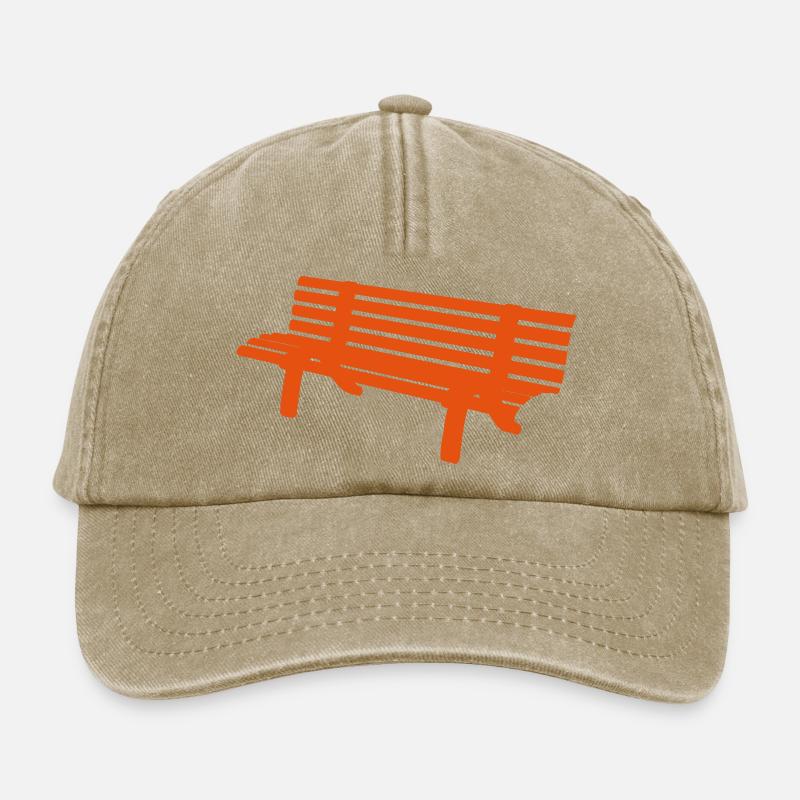 Bench Gift Idea Comfortable Wood Stable - Relaxed Vintage Cap - vintage beige