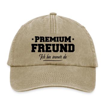 freund premium - Relaxed Vintage Cap - Vintage Beige - Vorne
