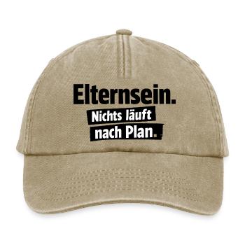 Nothing goes according to plan - Relaxed Vintage Cap - vintage beige - Front