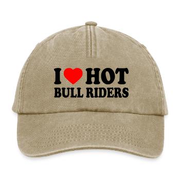 I love hot bull riders - Relaxed Vintage Cap - Vintage Beige - Vorne