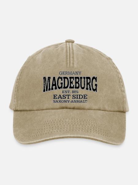 Magdeburg black (oldstyle) - Relaxed Vintage Cap - Vintage Beige