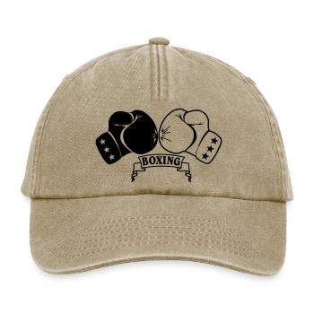 Gants de boxe - Casquette vintage décontractée - beige vintage - Devant