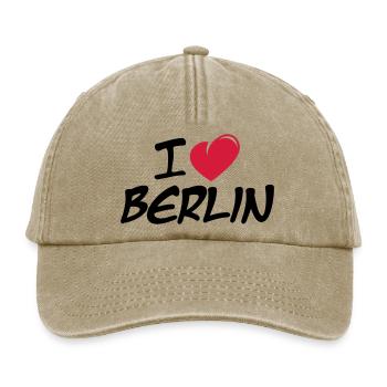 I love Berlin / Ich liebe Berlin - Relaxed Vintage Cap - Vintage Beige - Vorne