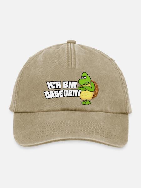 ich bin dagegen - Relaxed Vintage Cap - Vintage Beige