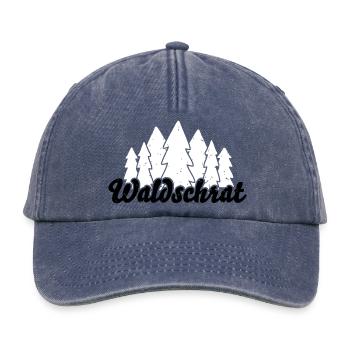 Waldschrat – Spruch für Outdoor- und Waldfans - Relaxed Vintage Cap - Vintage Denim - Vorne