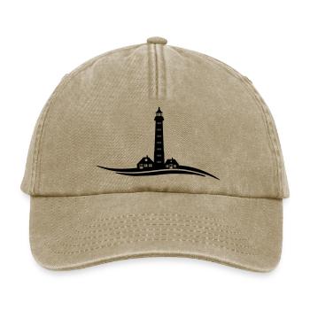 Landschaft - Leuchtturm - Relaxed Vintage Cap - Vintage Beige - Vorne
