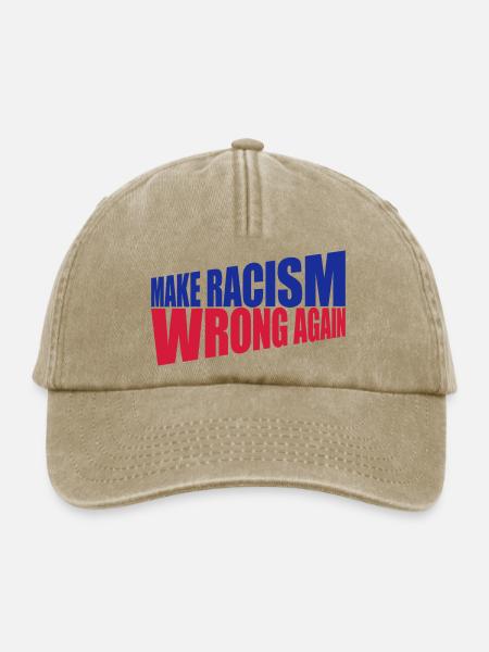 make racism wrong again - Relaxed Vintage Cap - Vintage Beige
