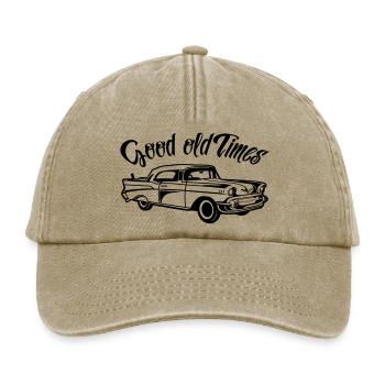 Früher war alles besser - die guten alten Zeiten! - Relaxed Vintage Cap - Vintage Beige - Vorne