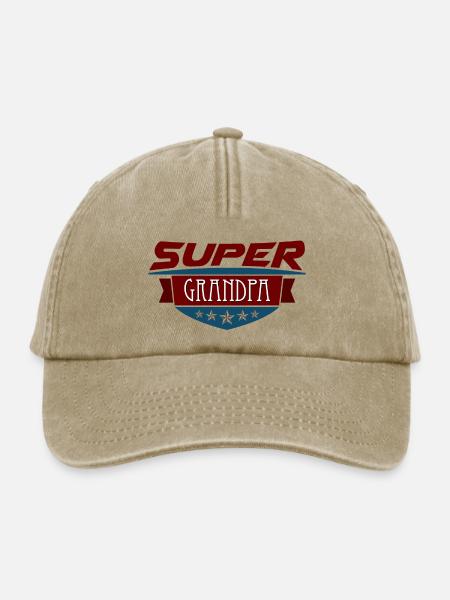 Super Grandpa - Relaxed Vintage Cap - Vintage Beige